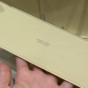 Hermes Kelly Danse 22 Bag Handmade In Swift Calfskin Leather Silver Hardware I8 Jaune Milton - Image 14