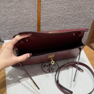 Hermes Kelly Elan Handmade In Box Calfskin Leather Gold Hardware 55 Rouge H - Image 16