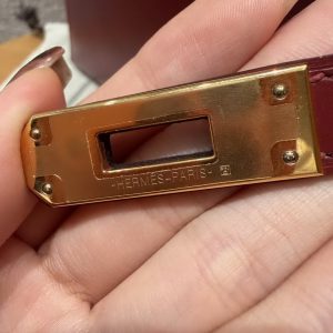Hermes Kelly Elan Handmade In Box Calfskin Leather Gold Hardware 55 Rouge H - Image 14