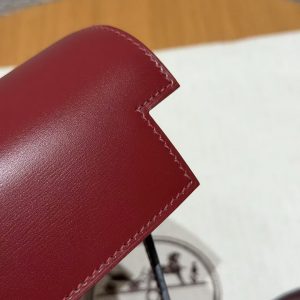 Hermes Kelly Elan Handmade In Box Calfskin Leather Gold Hardware 55 Rouge H - Image 6