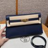 Hermes Kelly Elan Handmade In Chèvre Leather Gold Hardware 73 Blue Saphir