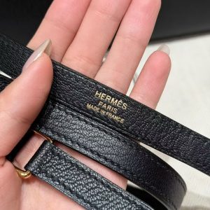 Hermes Kelly Elan Handmade In Chèvre Goatskin Leather Gold Hardware 89 Noir - Image 3