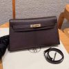 Hermes Kelly Elan Handmade In Chèvre Leather Rose Gold Hardware 0G Rouge Sellier