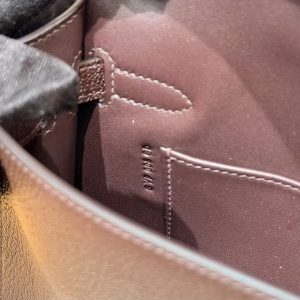 Hermes Kelly Elan Handmade In Chèvre Leather Rose Gold Hardware 0G Rouge Sellier - Image 9