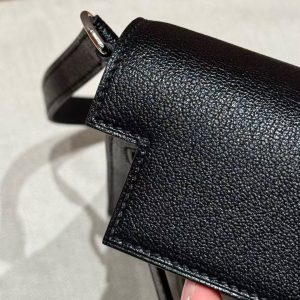 Hermes Kelly Elan Handmade In Chèvre Leather Silver Hardware 89 Noir - Image 5