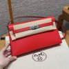 Hermes Kelly Elan Handmade In Chèvre Leather Silver Hardware S3 Rouge Coeur