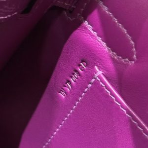 Hermes Kelly Elan Handmade In Epsom Calfskin Leather Gold Hardware P9 Anemone - Image 12