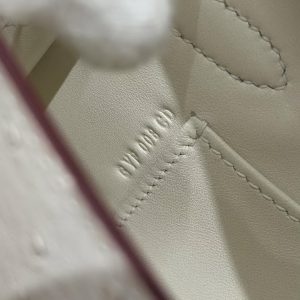 Hermes Kelly Elan Handmade In KK Ostrich Leather from South Africa Gold Hardware I2 Nata - Image 16