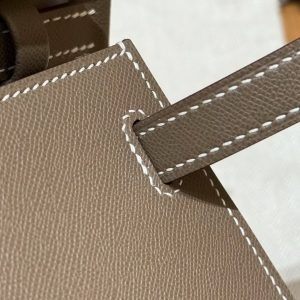 Hermes Kelly Elan Handmade In Madame Calfskin Leather Gold Hardware 18 Etoupe - Image 13