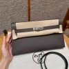 Hermes Kelly Elan Handmade In Madame Calfskin Leather Silver Hardware 8F Gris Etain