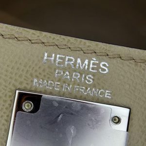 Hermes Kelly Elan Handmade In Madame Calfskin Leather Silver Hardware S2 Trench - Image 15