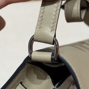 Hermes Kelly Elan Handmade In Madame Calfskin Leather Silver Hardware S2 Trench - Image 10