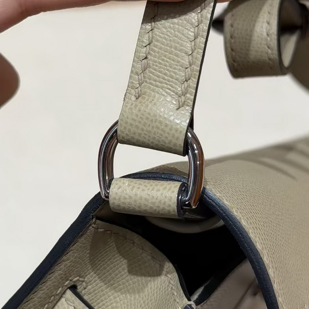 Hermes Kelly Elan Handmade In Madame Calfskin Leather Silver Hardware S2 Trench - Image 10
