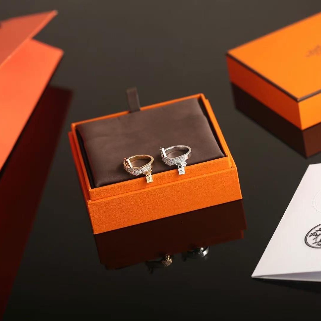 Hermes Kelly Gavroche Ring Rose Gold H222618B 00049 - Image 8