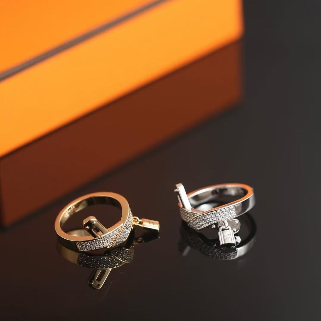 Hermes Kelly Gavroche Ring Rose Gold H222618B 00049 - Image 7