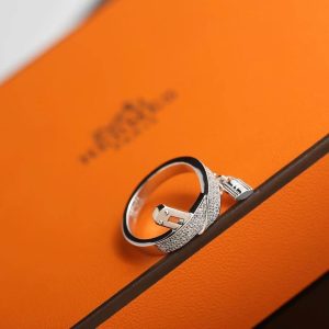Hermes Kelly Gavroche Ring Rose Gold H222618B 00049 - Image 6