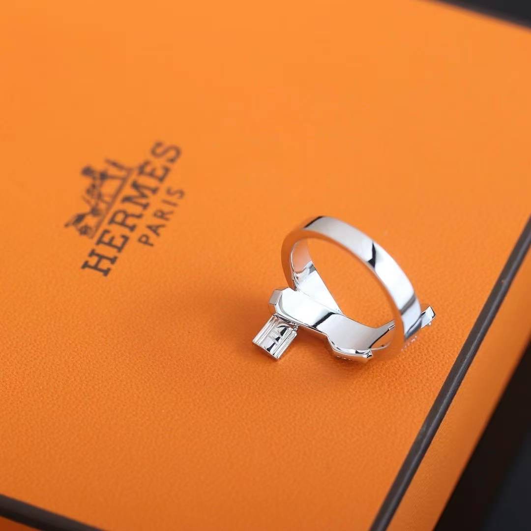 Hermes Kelly Gavroche Ring Rose Gold H222618B 00049 - Image 4