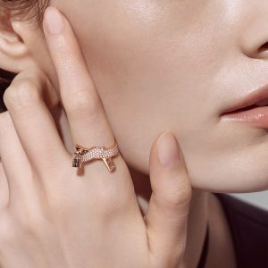 Hermes Kelly Gavroche Ring Rose Gold H222618B 00049 - Image 9