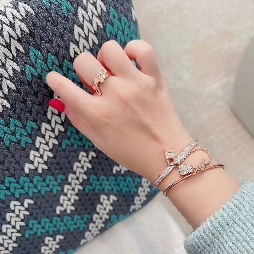 Hermes Kelly Gavroche Ring Rose Gold H222619B 00048 - Image 2