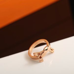Hermes Kelly Gavroche Ring Rose Gold H222619B 00048 - Image 6