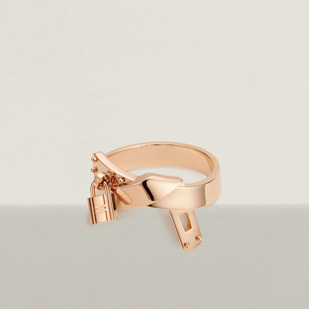 Hermes Kelly Gavroche Ring Rose Gold H222619B 00048
