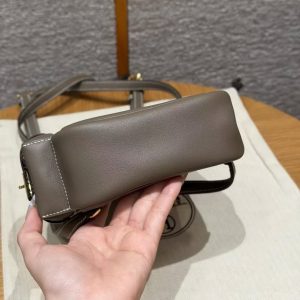 Hermes Kelly Jump Backpack Handmade In Swift Calfskin Leather Gold Hardware 18 Etoupe - Image 15