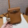 Hermes Kelly Jump Backpack Handmade In Swift Calfskin Leather Silver Hardware 37 Gold
