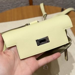 Hermes Kelly Jump Backpack Handmade In Swift Calfskin Leather Silver Hardware I8 Jaune Milton - Image 7