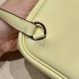 Hermes Kelly Jump Backpack Handmade In Swift Calfskin Leather Silver Hardware I8 Jaune Milton - Image 4