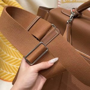 Hermes Kelly Maxi 42 Bag Handmade In Togo Calfskin Leather Silver Hardware 37 Gold - Image 6