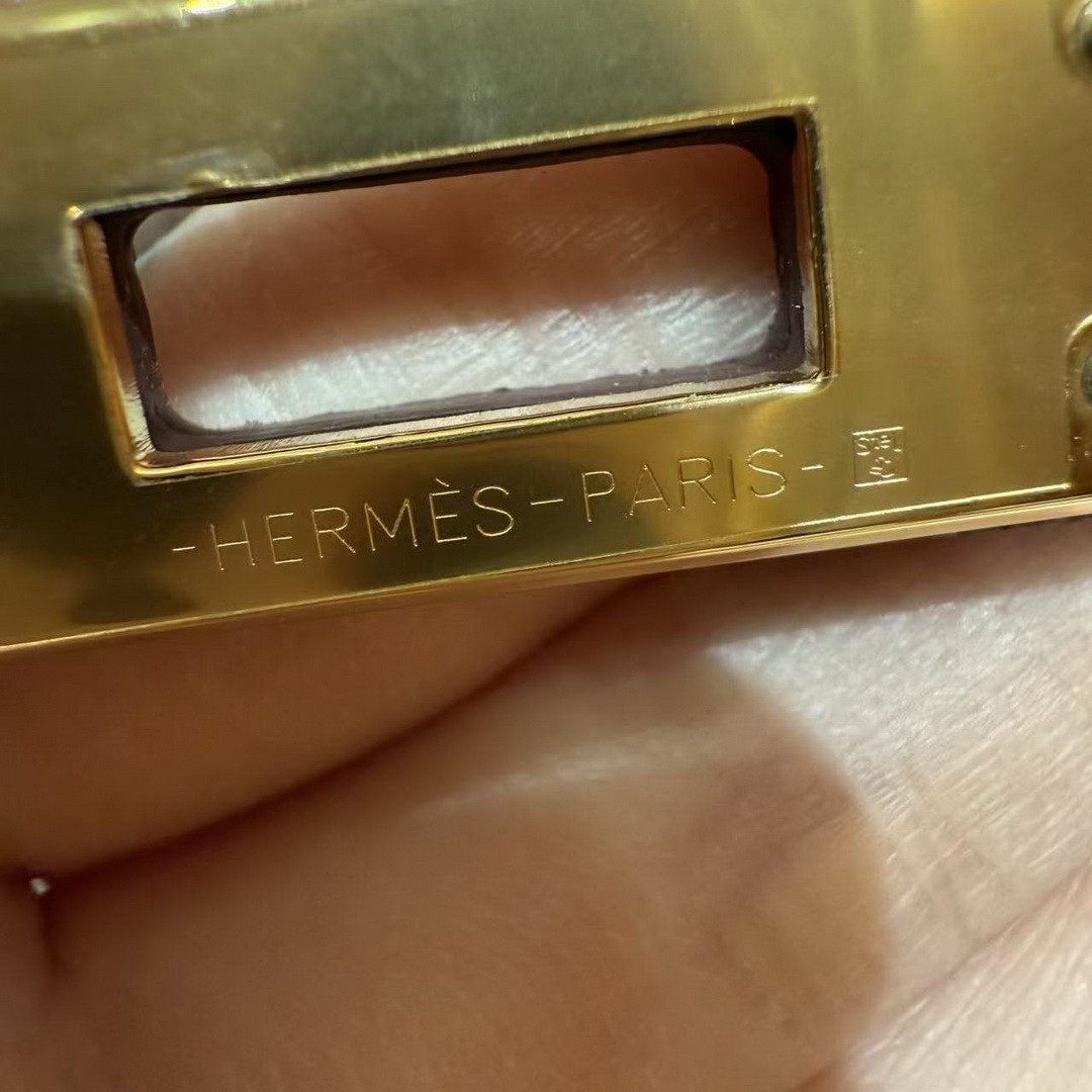 Hermes Kelly Mini 2 19 CM Bag Handmade In Chèvre Calfskin Leather Gold Hardware 18 Etoupe - Image 21