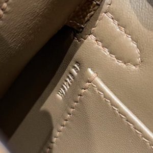 Hermes Kelly Mini 2 19 CM Bag Handmade In Epsom Calfskin Leather Gold Hardware 3G Alezan - Image 5