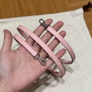 Hermes Kelly Mini 2 19 CM Bag Handmade In Epsom Calfskin Leather Silver Hardware 3Q Rose Sakura - Image 13