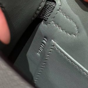 Hermes Kelly Mini 2 19 CM Bag Handmade In Epsom Calfskin Leather Gold Hardware 63 Vert Amanda - Image 14