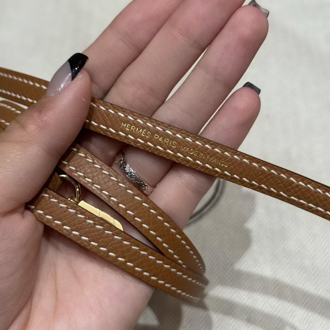 Hermes Kelly Mini 2 19 CM Bag Handmade In Epsom Calfskin Leather Gold Hardware I2 Nata 37 Gold - Image 12