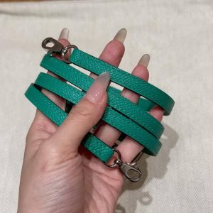 Hermes Kelly Mini 2 19 CM Bag Handmade In Epsom Calfskin Leather Sliver Hardware O6 Vert Jade - Image 6