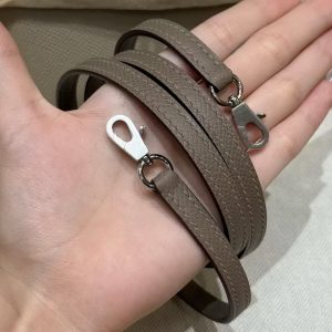 Hermes Kelly Mini 2 19 CM Bag Handmade In Epsom Calfskin Leather Sliver Hardware S2 Trench 10 Craie 18 Etoupe - Image 12