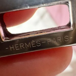 Hermes Kelly Mini 2 19 CM Bag Handmade In Epsom Calfskin Leather Silver Hardware X9 Mauve T0 Blue Brume - Image 10