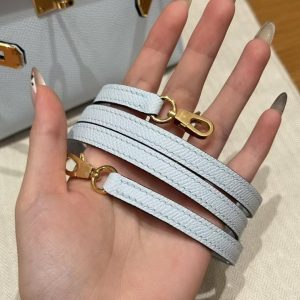 Hermes Kelly Mini 2 19CM Bag Handmade In Epsom Calfskin Leather Gold Hardware 08 Blue Pale - Image 13