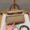 Hermes Kelly Mini 2 19CM Bag Handmade In Madame and Alligator Leather Gold Hardware 0M Chai 33 Miel
