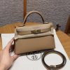 Hermes Kelly Mini 2 19CM Bag Handmade In Epsom Calfskin Leather Gold Hardware 0M Chai