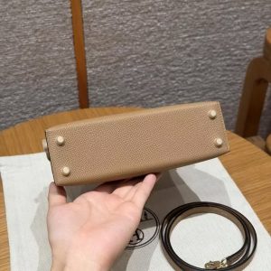 Hermes Kelly Mini 2 19CM Bag Handmade In Epsom Calfskin Leather Gold Hardware 0M Chai - Image 18
