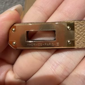 Hermes Kelly Mini 2 19CM Bag Handmade In Epsom Calfskin Leather Gold Hardware 0M Chai - Image 15