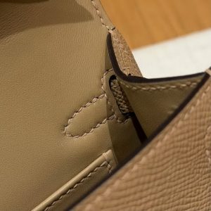 Hermes Kelly Mini 2 19CM Bag Handmade In Epsom Calfskin Leather Gold Hardware 0M Chai - Image 7