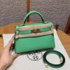 Hermes Kelly Mini 2 19CM Bag Handmade In Swift Calfskin Leather Gold Hardware 0T Vert Comics