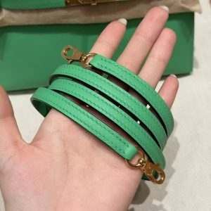 Hermes Kelly Mini 2 19CM Bag Handmade In Swift Calfskin Leather Gold Hardware 0T Vert Comics - Image 13