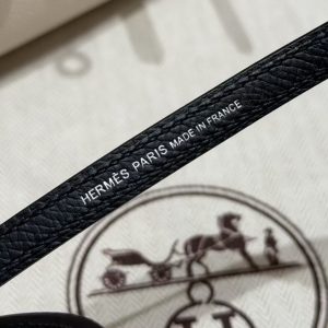 Hermes Kelly Mini 2 19CM Bag Handmade In Epsom Calfskin Leather Silver Hardware 10 Craie 89 Noir - Image 6