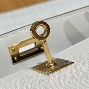 Hermes Kelly Mini 2 19CM Bag Handmade In Epsom Calfskin Leather Gold Hardware 10 Craie - Image 5
