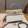Hermes Kelly Mini 2 19CM Bag Handmade In Epsom Calfskin Leather Gold Hardware 10 Craie S2 Trench