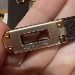 Hermes Kelly Mini 2 19CM Bag Handmade In Mademe Calfskin Leather Gold Hardware 46 Ebene - Image 18